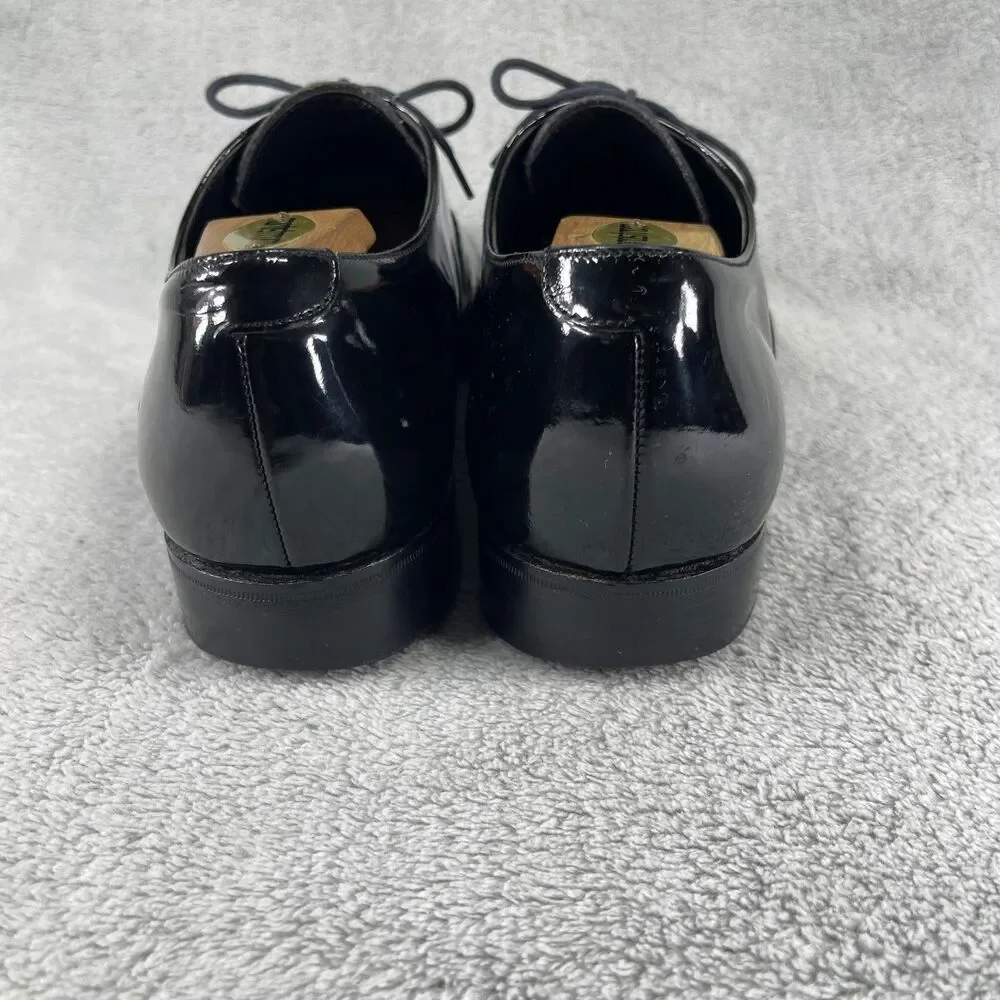 Crockett & Jones Polo Ralph Lauren Tuxedo Dress Shoes Men 9 Black Patent Leather